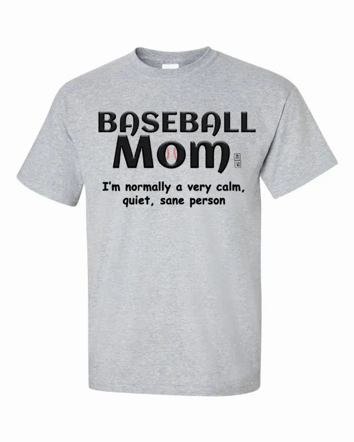 Baseball Mom T-Shirt Large Bad Baby Inc