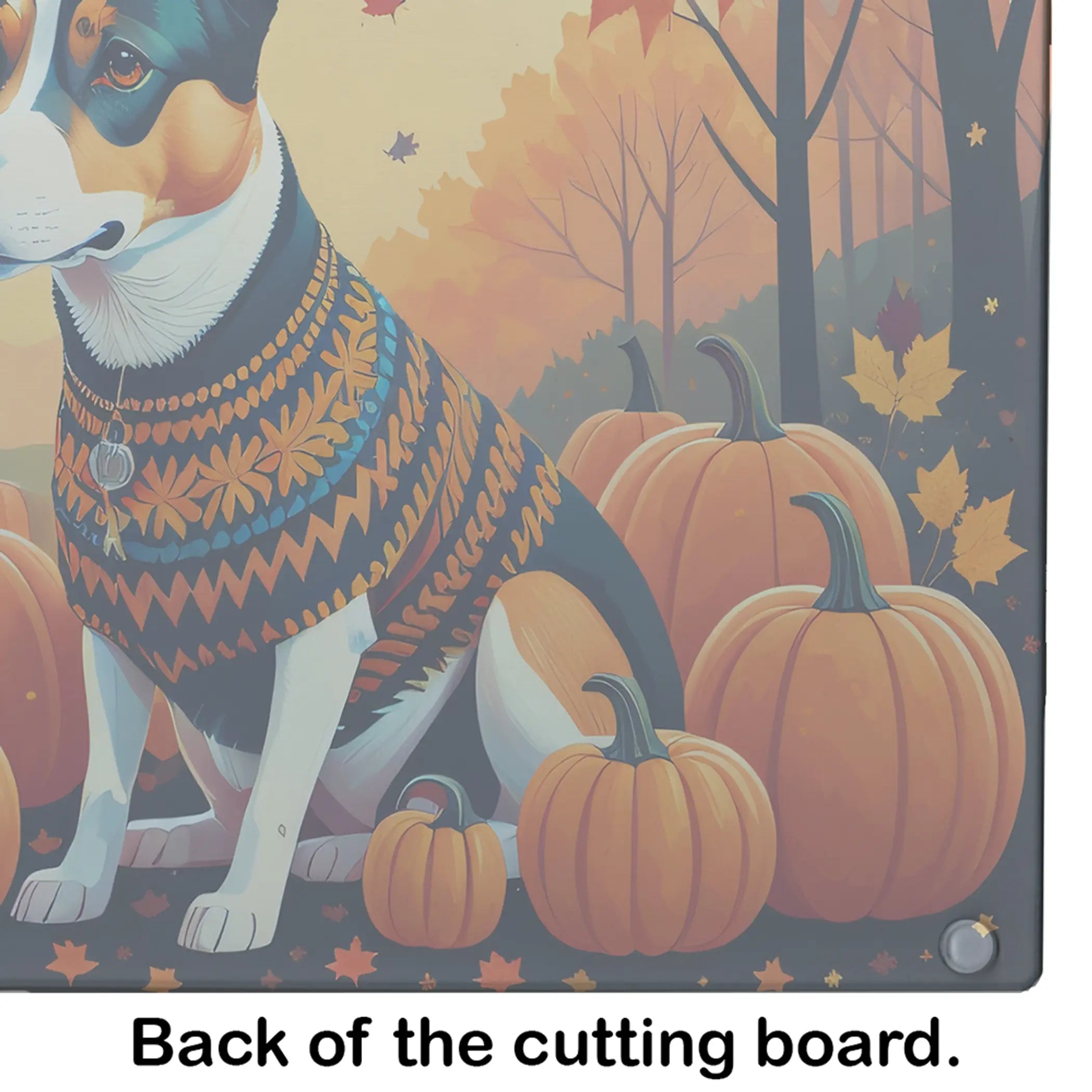 Basenji Fall Glass Cutting Board Caroline's Treasures
