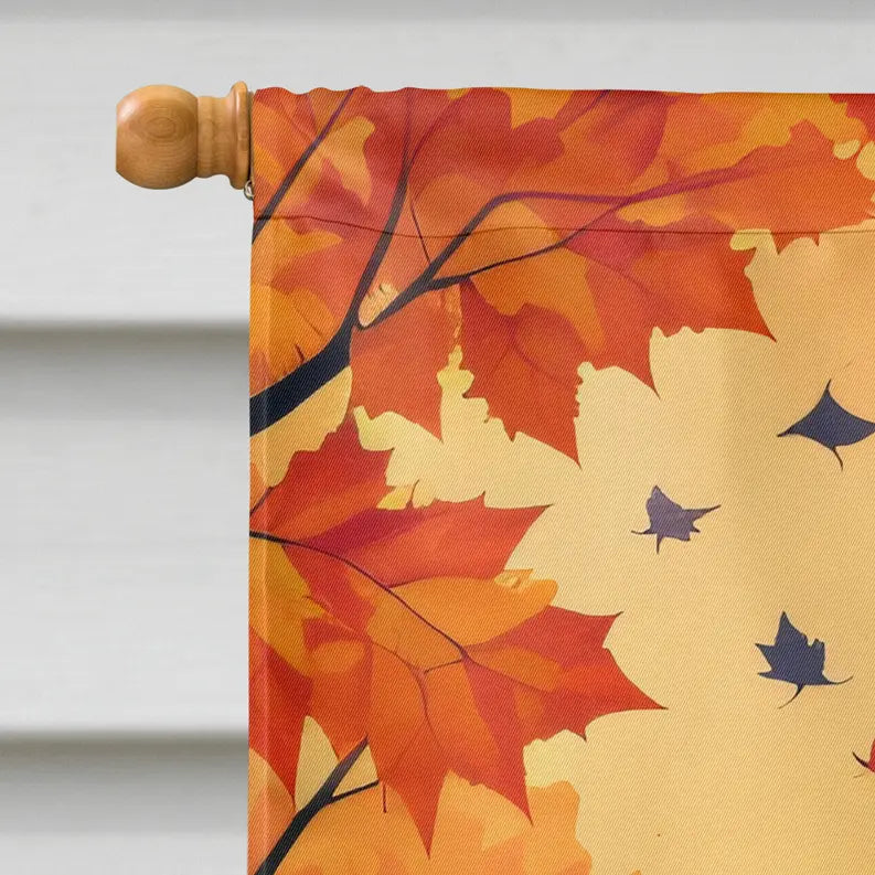 Basenji Fall House Flag Caroline's Treasures