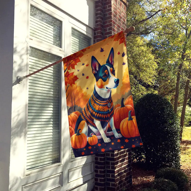 Basenji Fall House Flag Caroline's Treasures