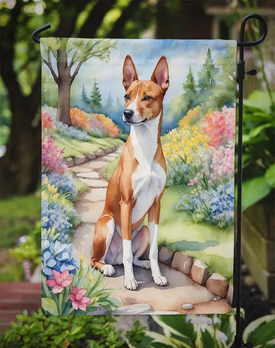 Basenji Spring Garden Garden Flag Caroline's Treasures