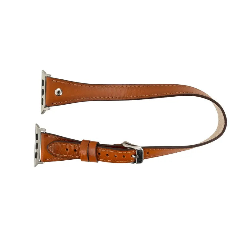 Basin Double Tour Leather Bands for Apple Watch Ultra,8,7 and SE Toronata