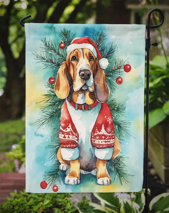 Basset Hound Christmas Garden Flag Caroline's Treasures