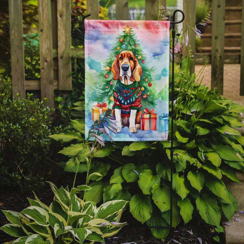 Basset Hound Christmas Garden Flag Caroline's Treasures