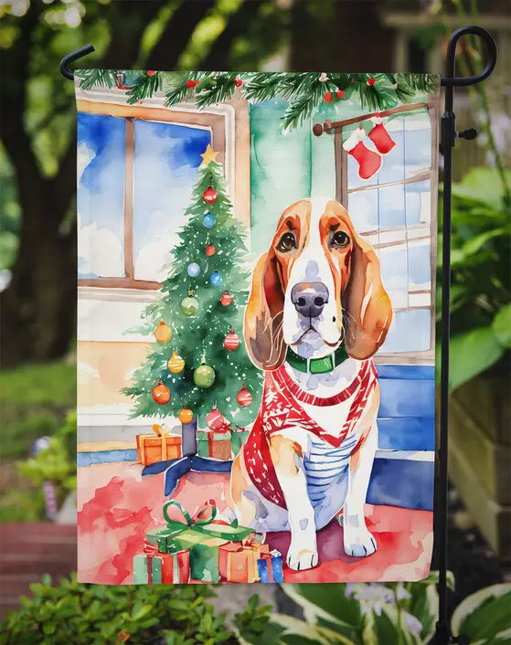 Basset Hound Christmas Garden Flag Caroline's Treasures