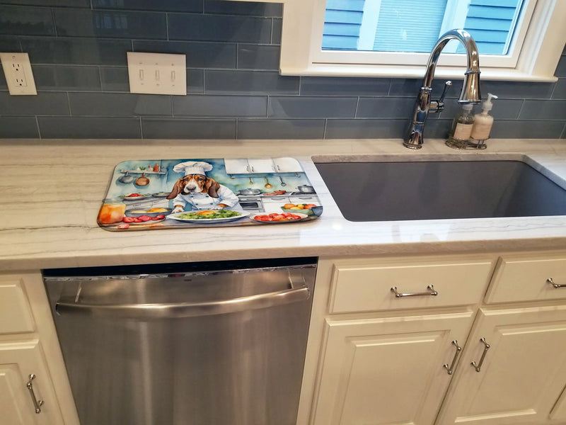 Basset Hound The Chef Dish Drying Mat Caroline's Treasures