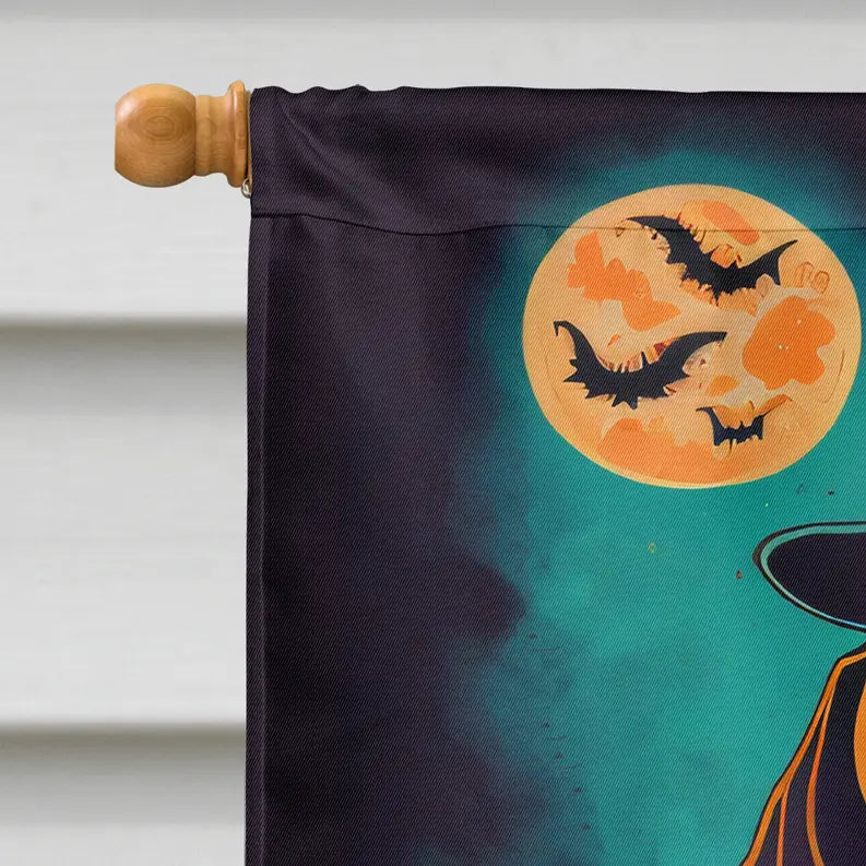 Basset Hound Witchy Halloween House Flag Caroline's Treasures