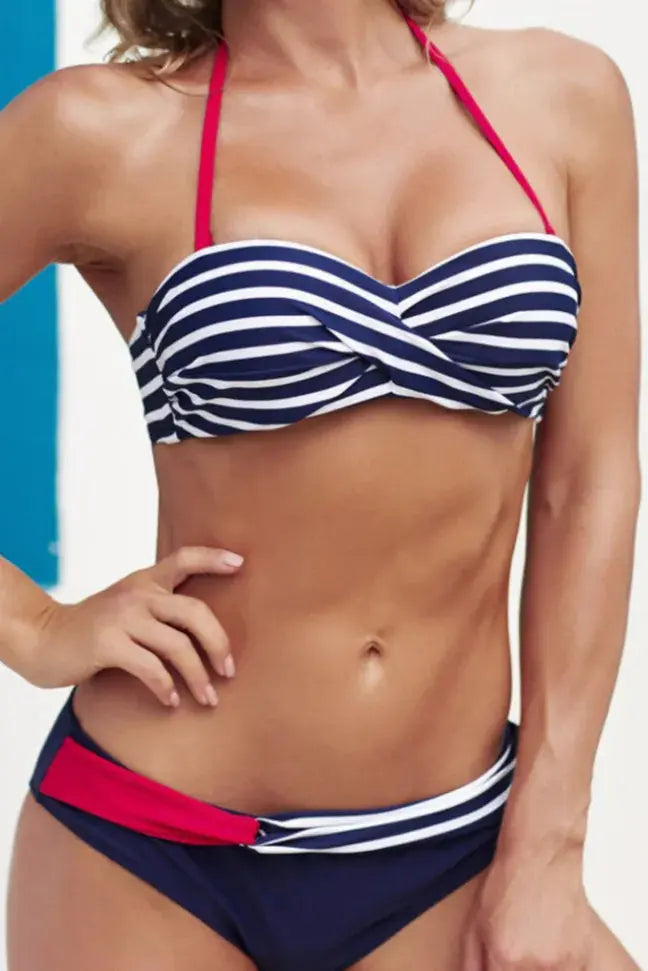 Baxter Striped Bikini Stay Warm in Style