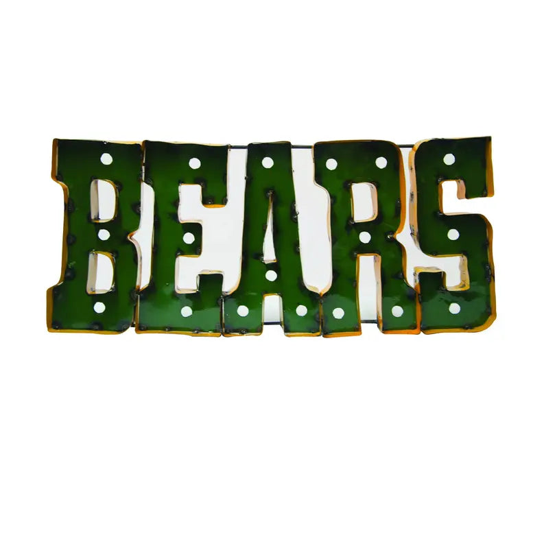 Baylor University "Bears" Lighted Recycled Metal Wall Decor LRT SALES