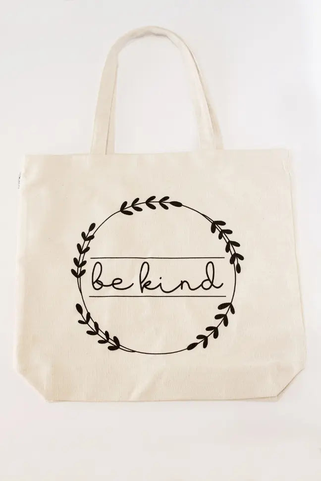 "Be Kind" Tote Bag - 100% Cotton - Handmade in Haiti Vi Bella