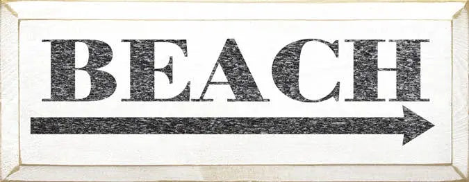 Beach Wood Sign Sawdust City