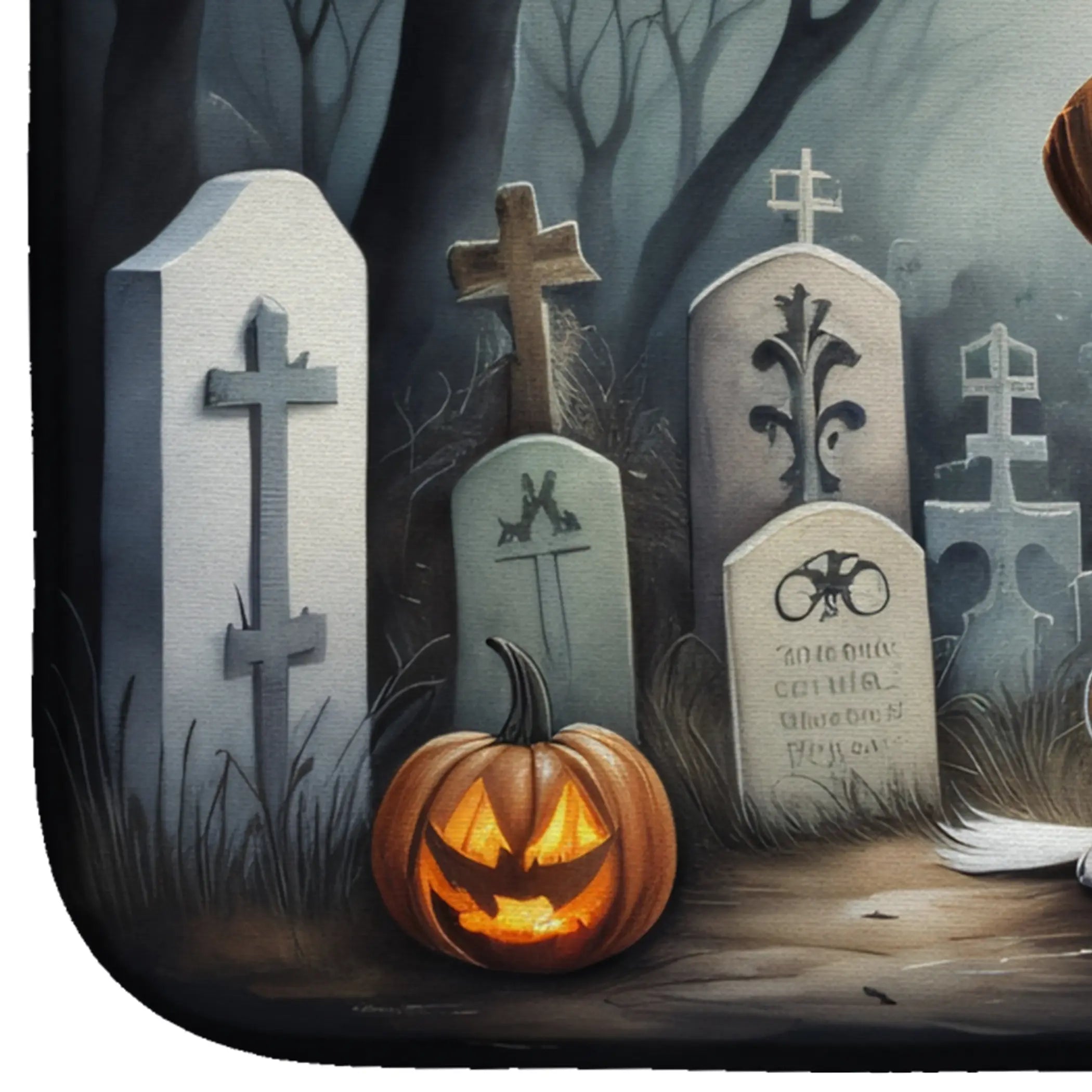 Beagle Spooky Halloween Dish Drying Mat Caroline's Treasures