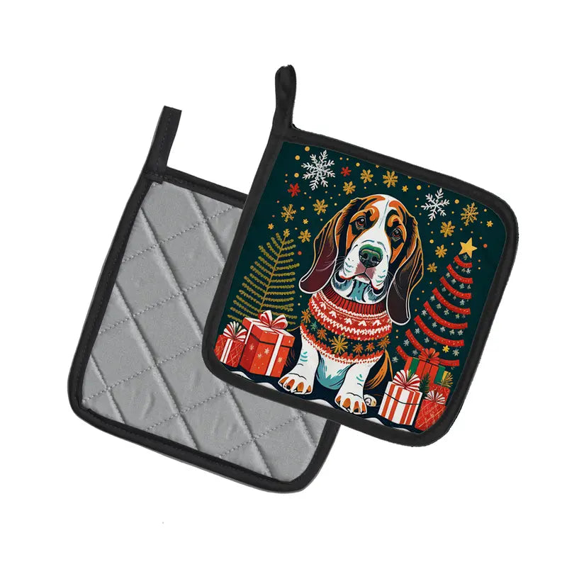 Bearded Collie Christmas Foam Coasters Caroline's Treasures