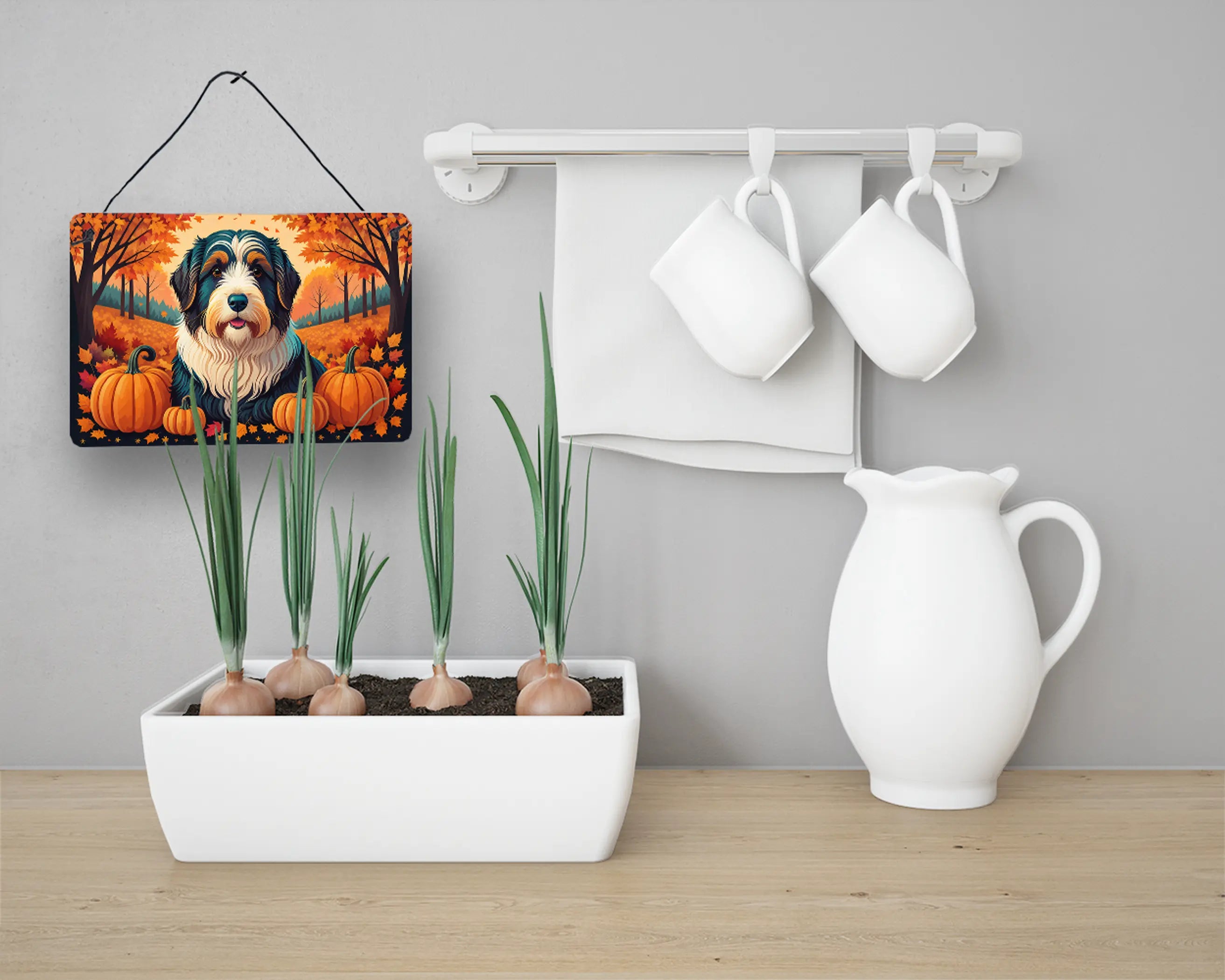 Bearded Collie Fall Wall or Door Hanging Prints Caroline's Treasures