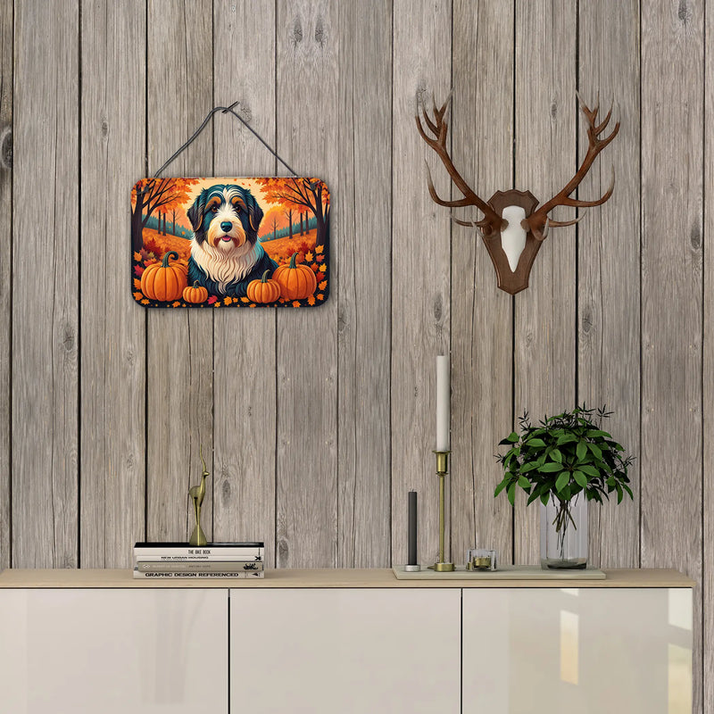 Bearded Collie Fall Wall or Door Hanging Prints Caroline's Treasures