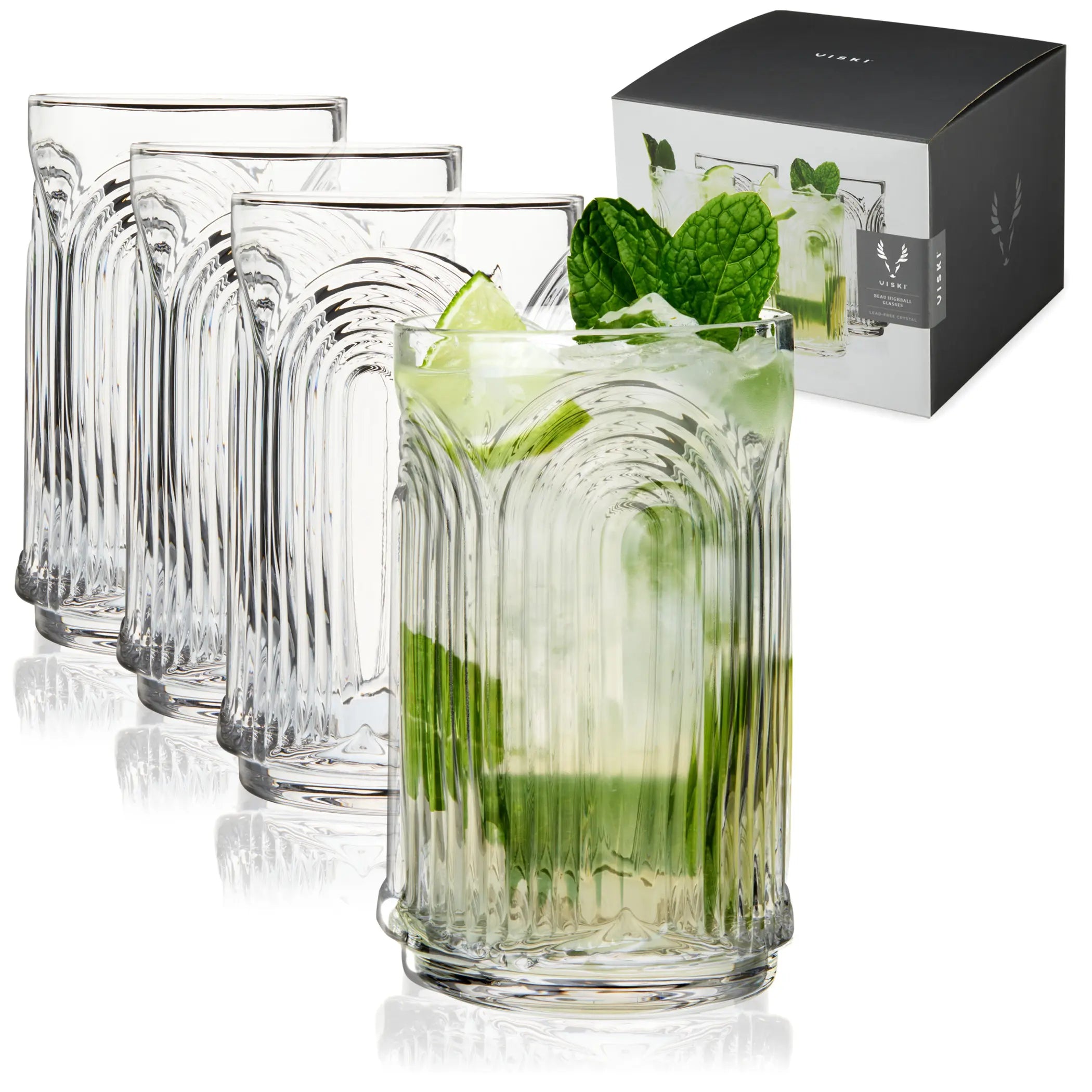 Beau Highball Glasses by Viski (set of 4) Viski