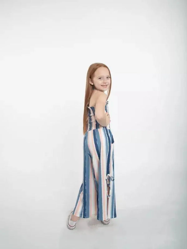 Beau-tie Stripe Smocked Romper Tru Luv