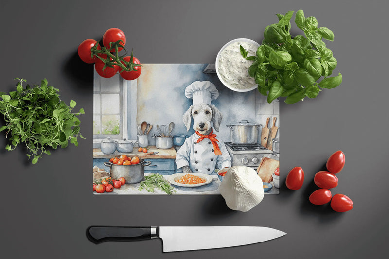 Bedlington Terrier The Chef Glass Cutting Board Caroline's Treasures