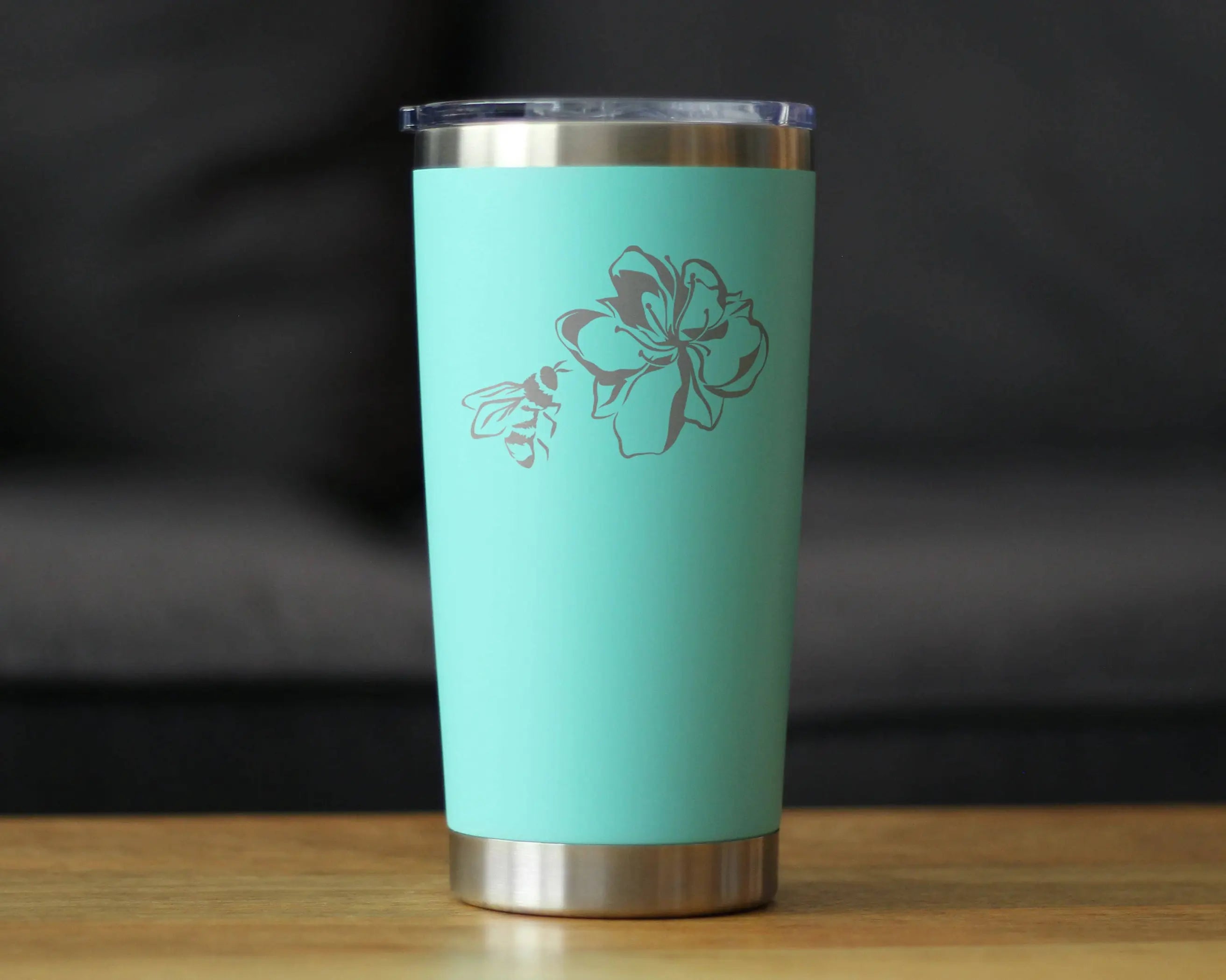 Bee Flower Insulated Travel Tumbler - Garden Gifts and Decor Bevvee