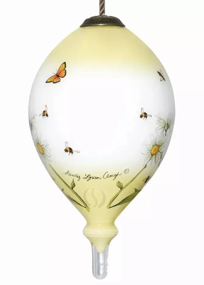 Beehive Home Sweet Home Hand Painted Glass Ornament Inner Beauty Gifts