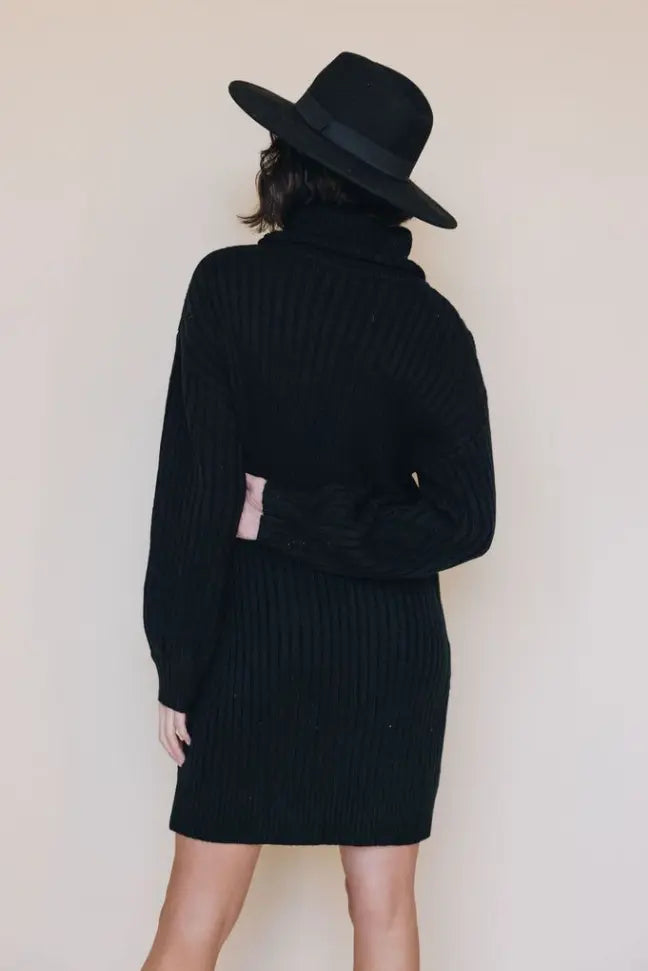 Behind The Scenes Sweater Dress Stay Warm in Style