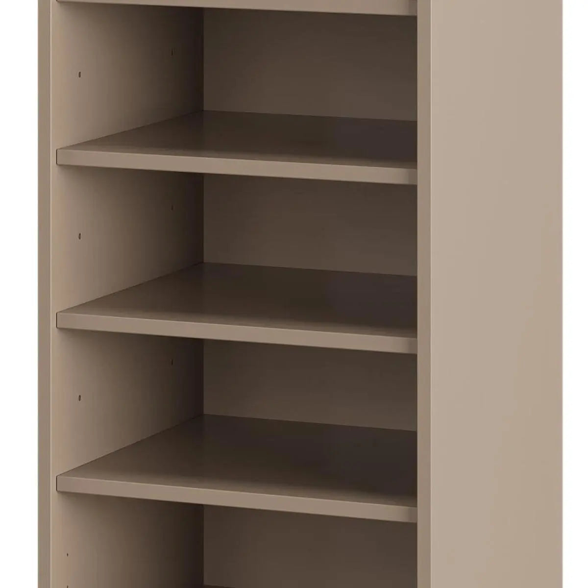 Beige Ten Pair Solid WoodShoe Storage Cabinet Homeroots Organization