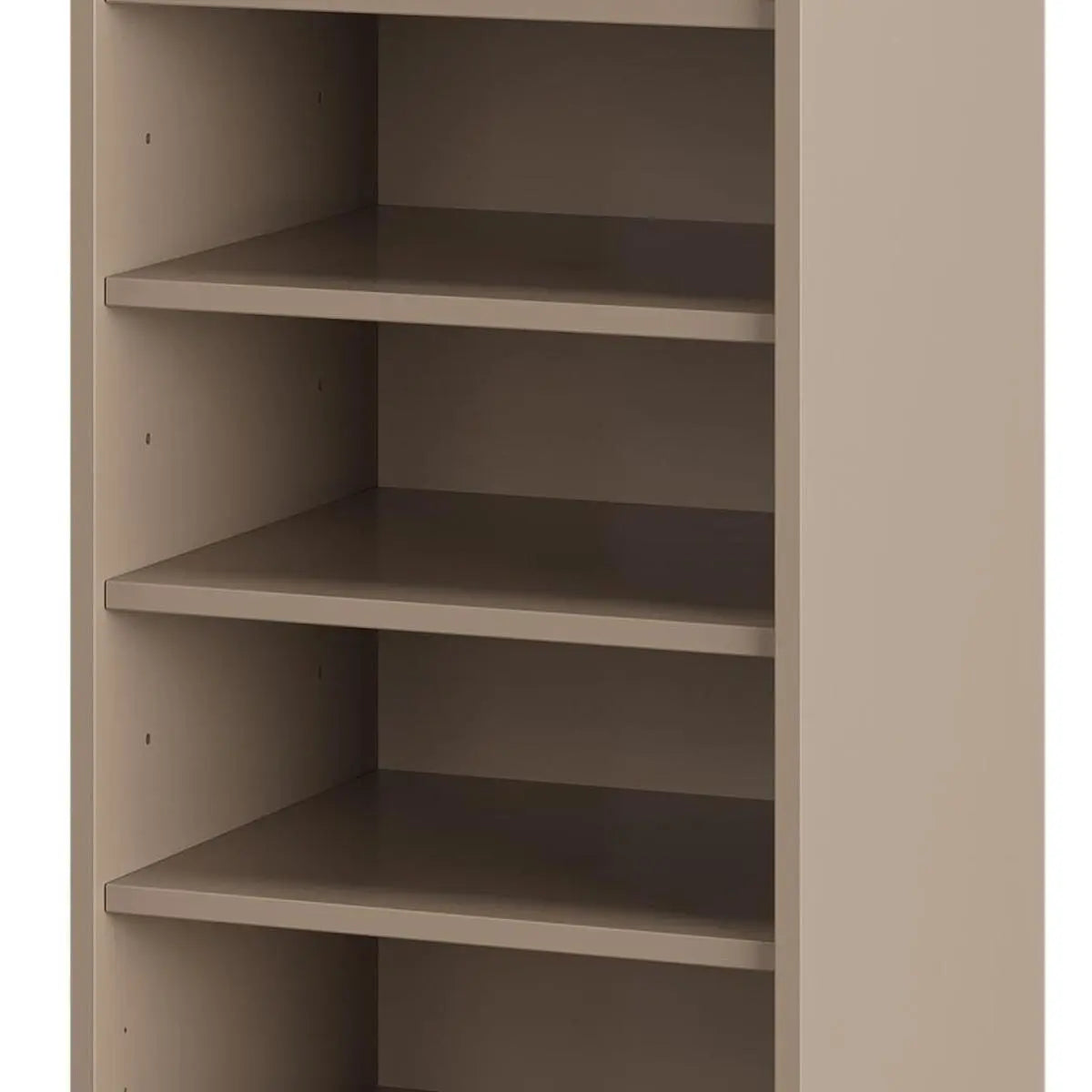 Beige Ten Pair Solid WoodShoe Storage Cabinet Homeroots Organization