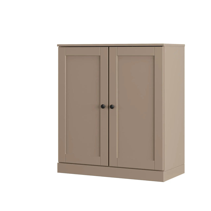 Beige Twenty Pair Solid WoodShoe Storage Cabinet Homeroots Organization