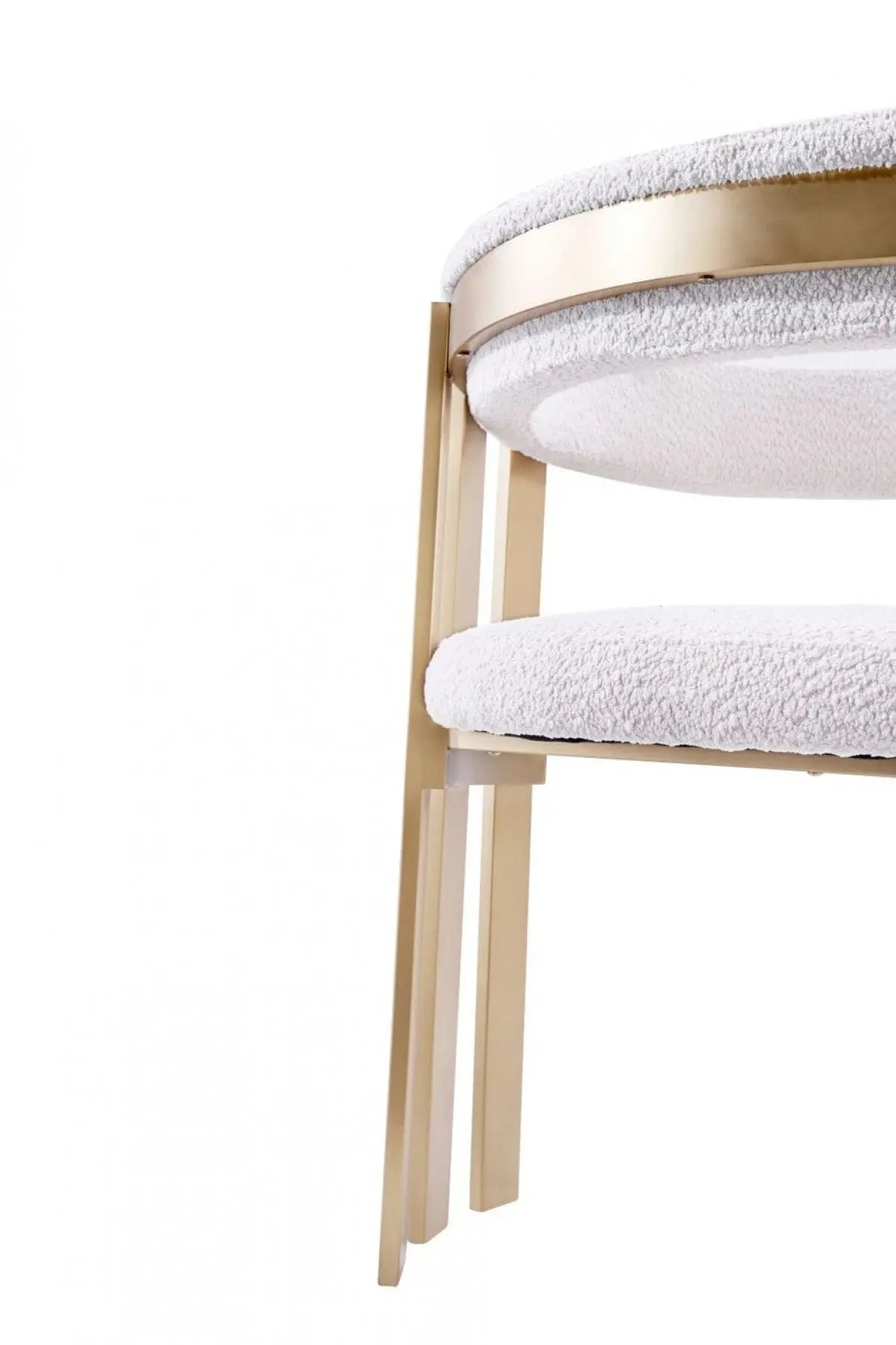 Beige and Gold Upholstered Velvet Slat Back Dining Arm Chair Homeroots Kitchen & Dining