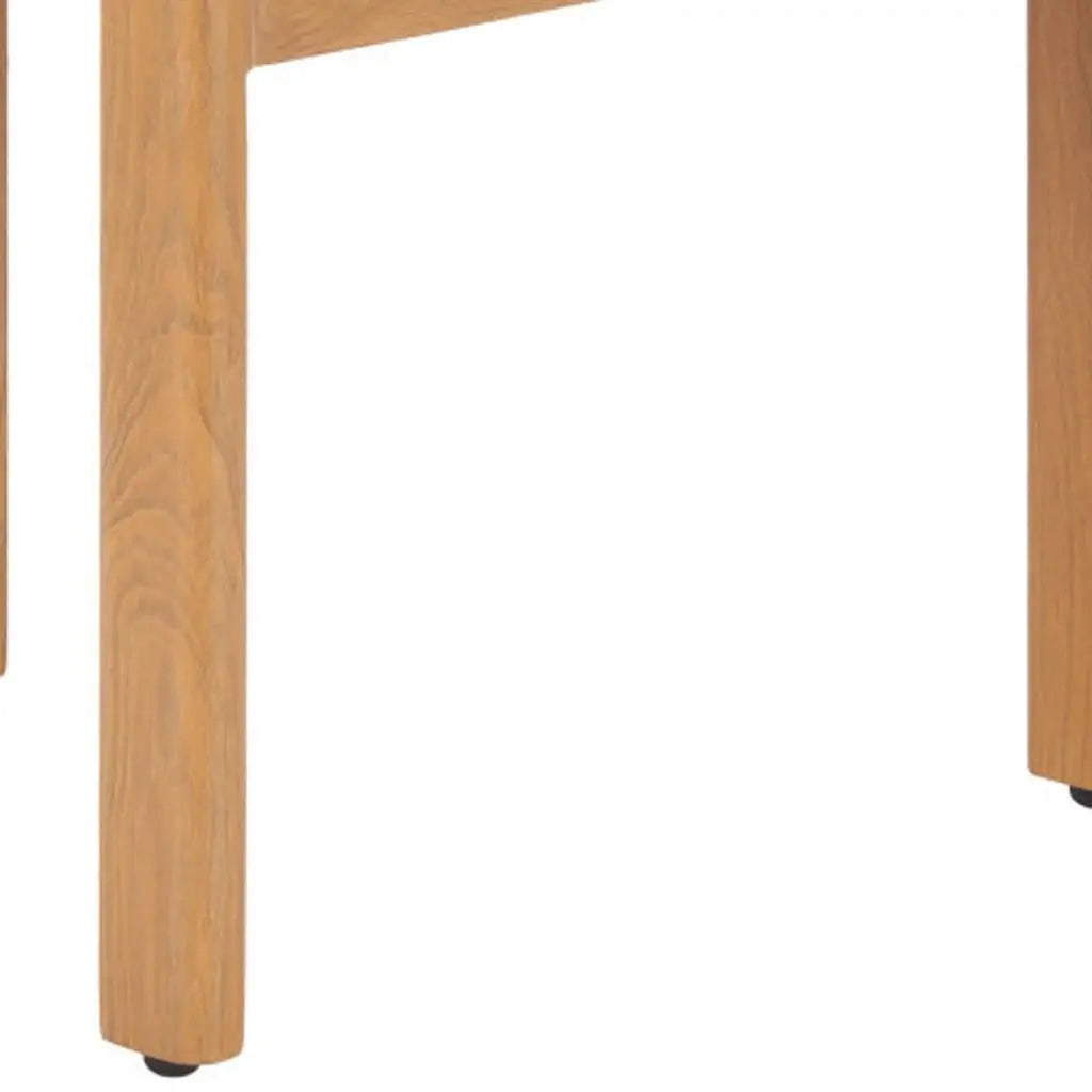 Beige and Natural Upholstered Olefin And Aluminum Open Back Dining Side Chair - GreatEagleInc
