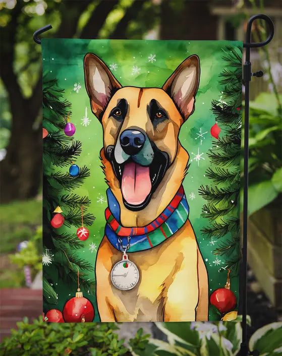 Belgian Malinois Christmas Garden Flag Caroline's Treasures
