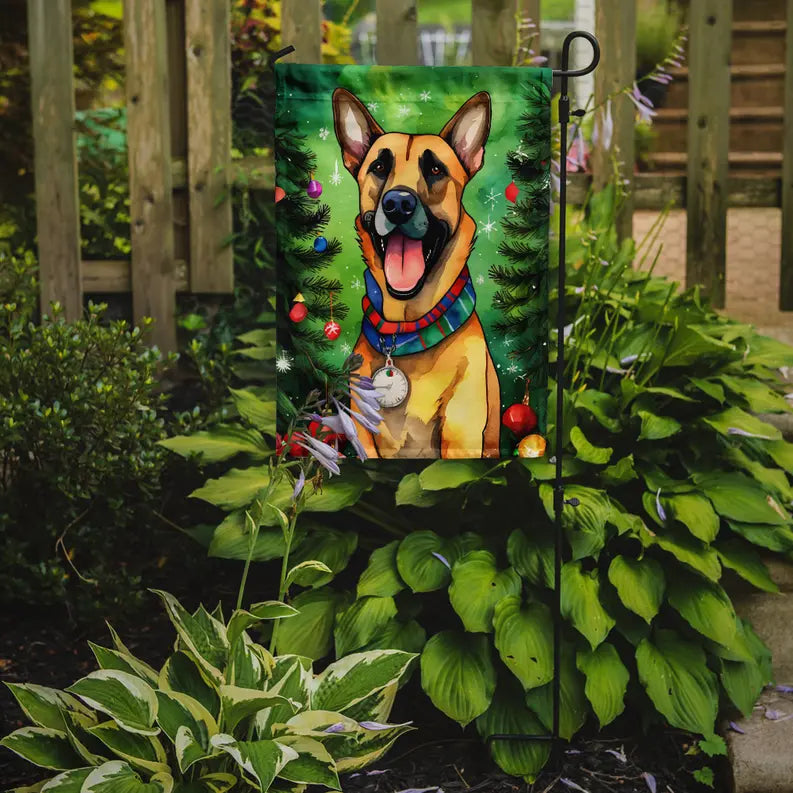 Belgian Malinois Christmas Garden Flag Caroline's Treasures