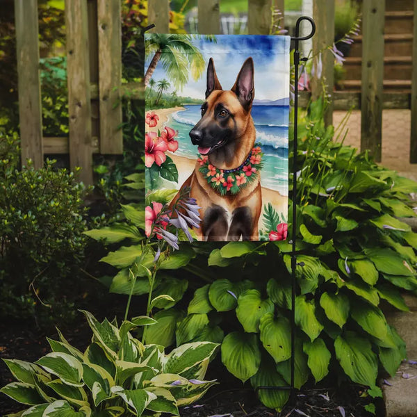 Belgian Malinois Luau Garden Flag Caroline's Treasures