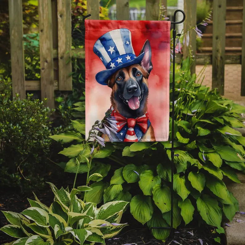 Belgian Malinois Patriotic American Garden Flag Caroline's Treasures