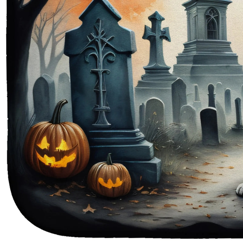 Belgian Malinois Spooky Halloween Dish Drying Mat Caroline's Treasures