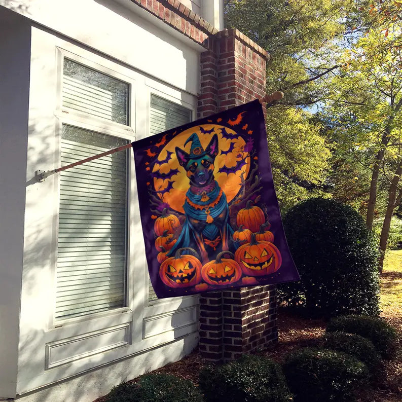 Belgian Malinois Witchy Halloween House Flag Caroline's Treasures