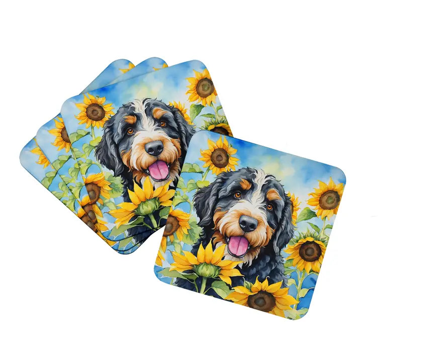 Belgian Malinois in Sunflowers Pair of Pot Holders Caroline's Treasures