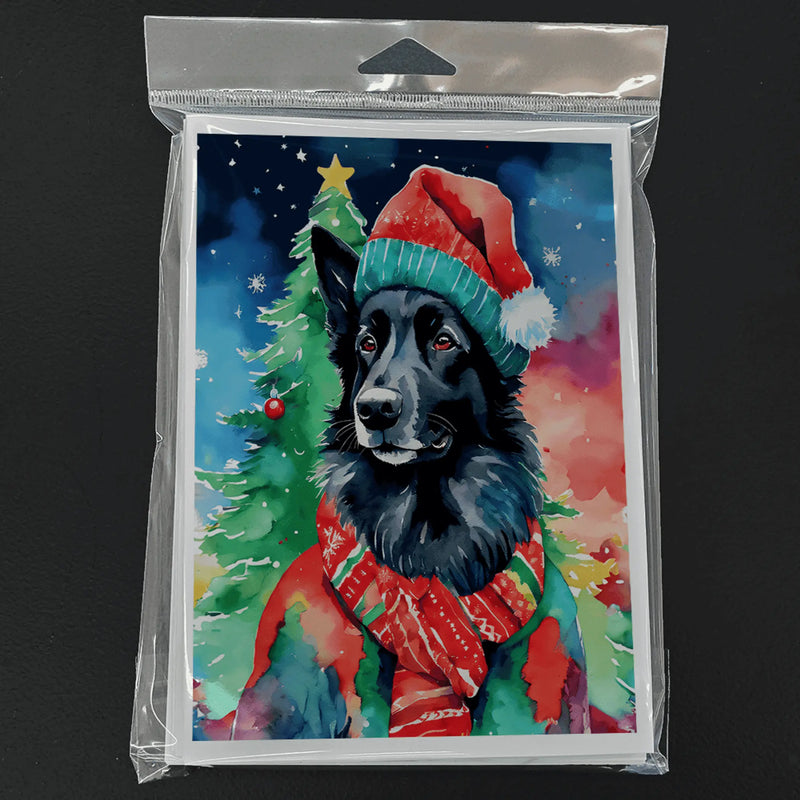 Belgian Sheepdog Christmas Greeting Cards Pack of 8 Caroline's Treasures