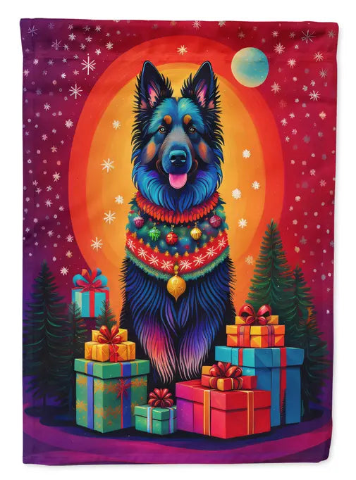 Belgian Sheepdog Holiday Christmas Garden Flag Caroline's Treasures