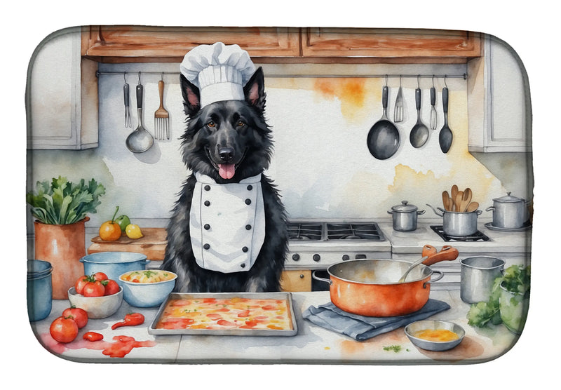 Belgian Sheepdog The Chef Dish Drying Mat Caroline's Treasures