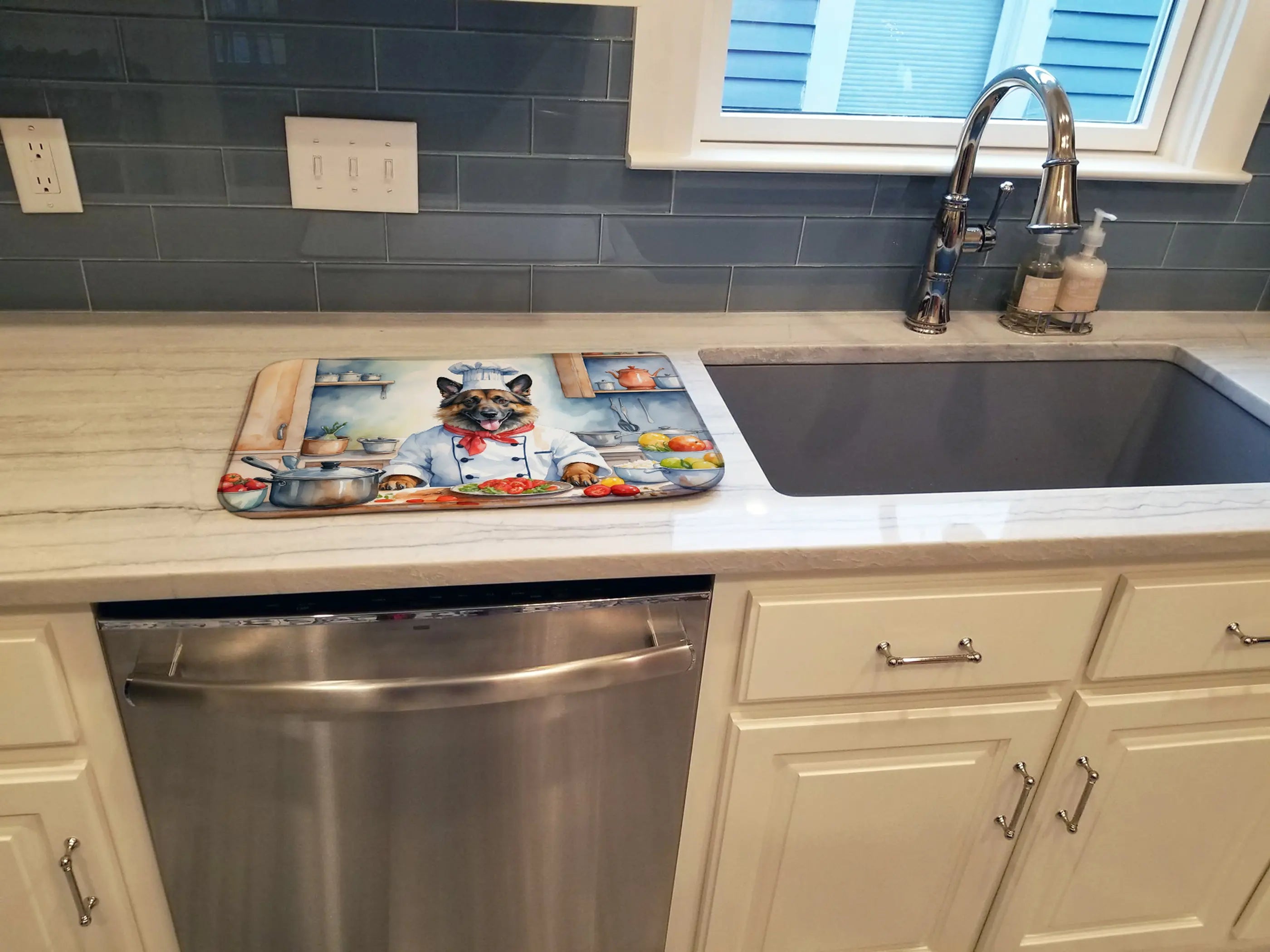 Belgian Tervuren The Chef Dish Drying Mat Caroline's Treasures