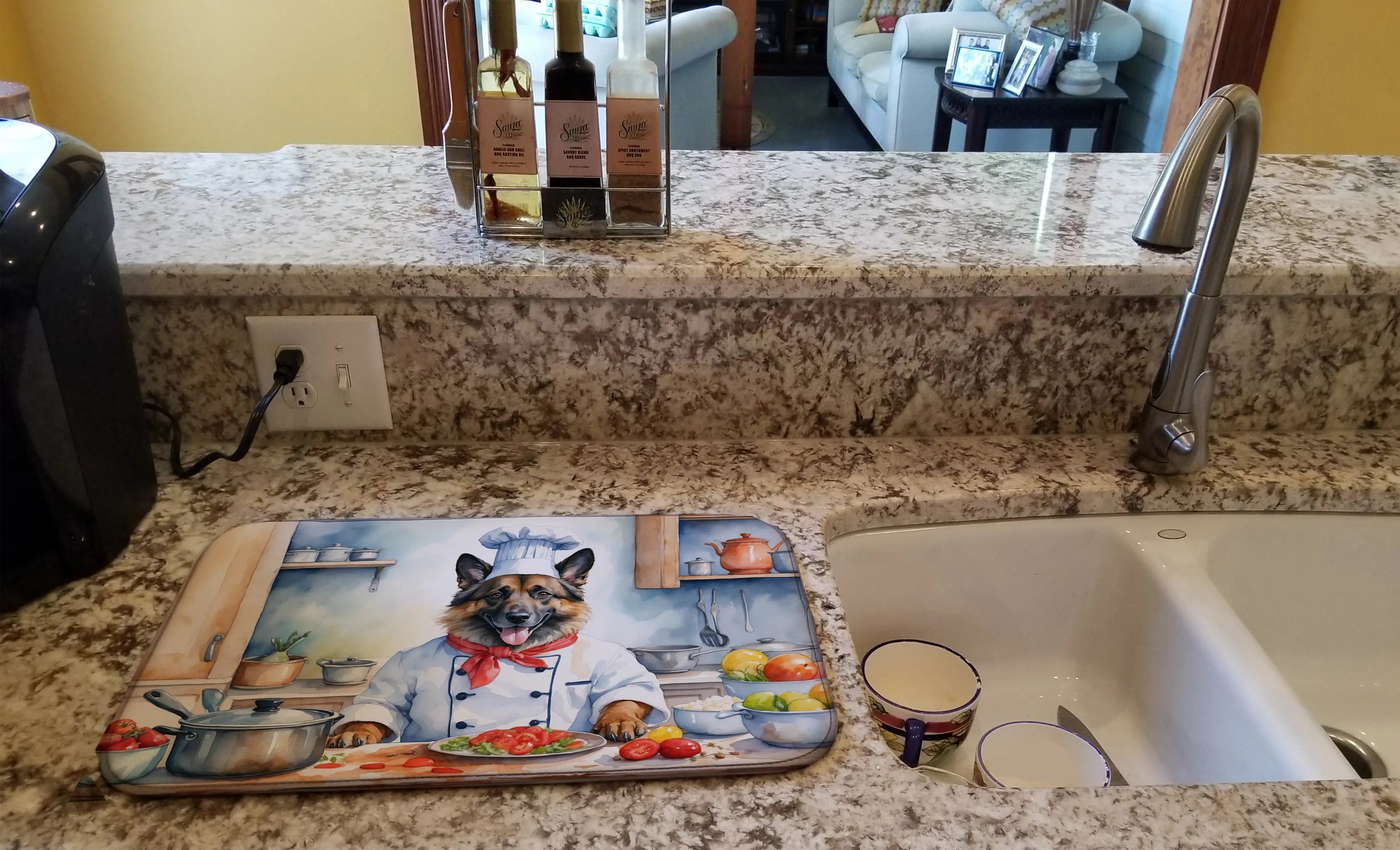 Belgian Tervuren The Chef Dish Drying Mat Caroline's Treasures