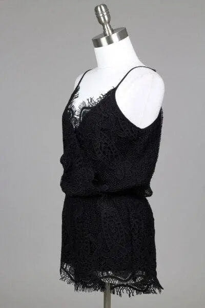 Bellavie Black Lace Romper SurelyMine