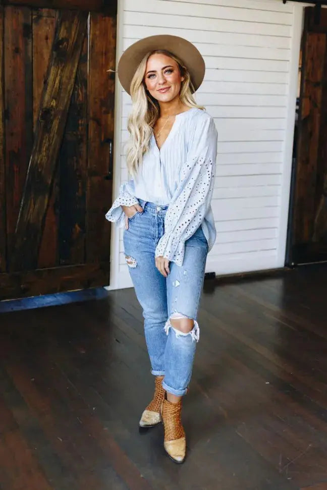 Beloved Button Down Top Stay Warm in Style