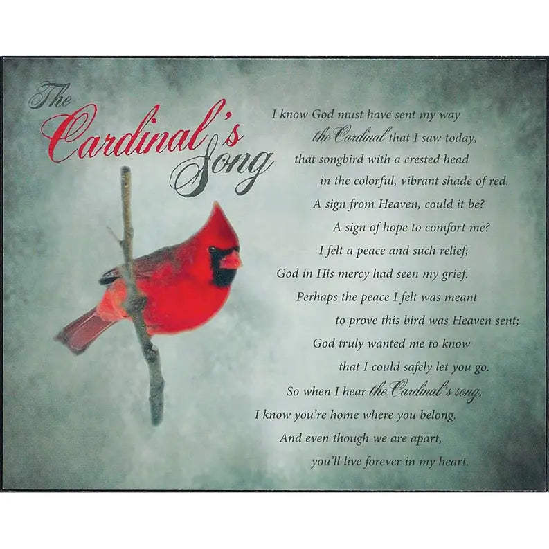 Bereavement Cardinal's Song Wall Plaque Dicksons Inc