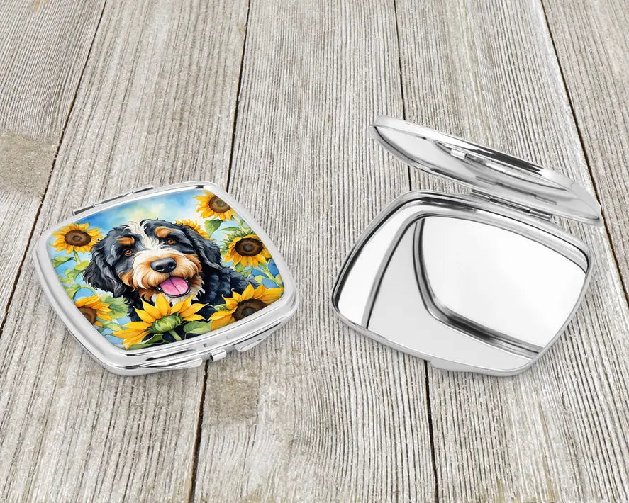 Bernedoodle Compact Mirror Caroline's Treasures