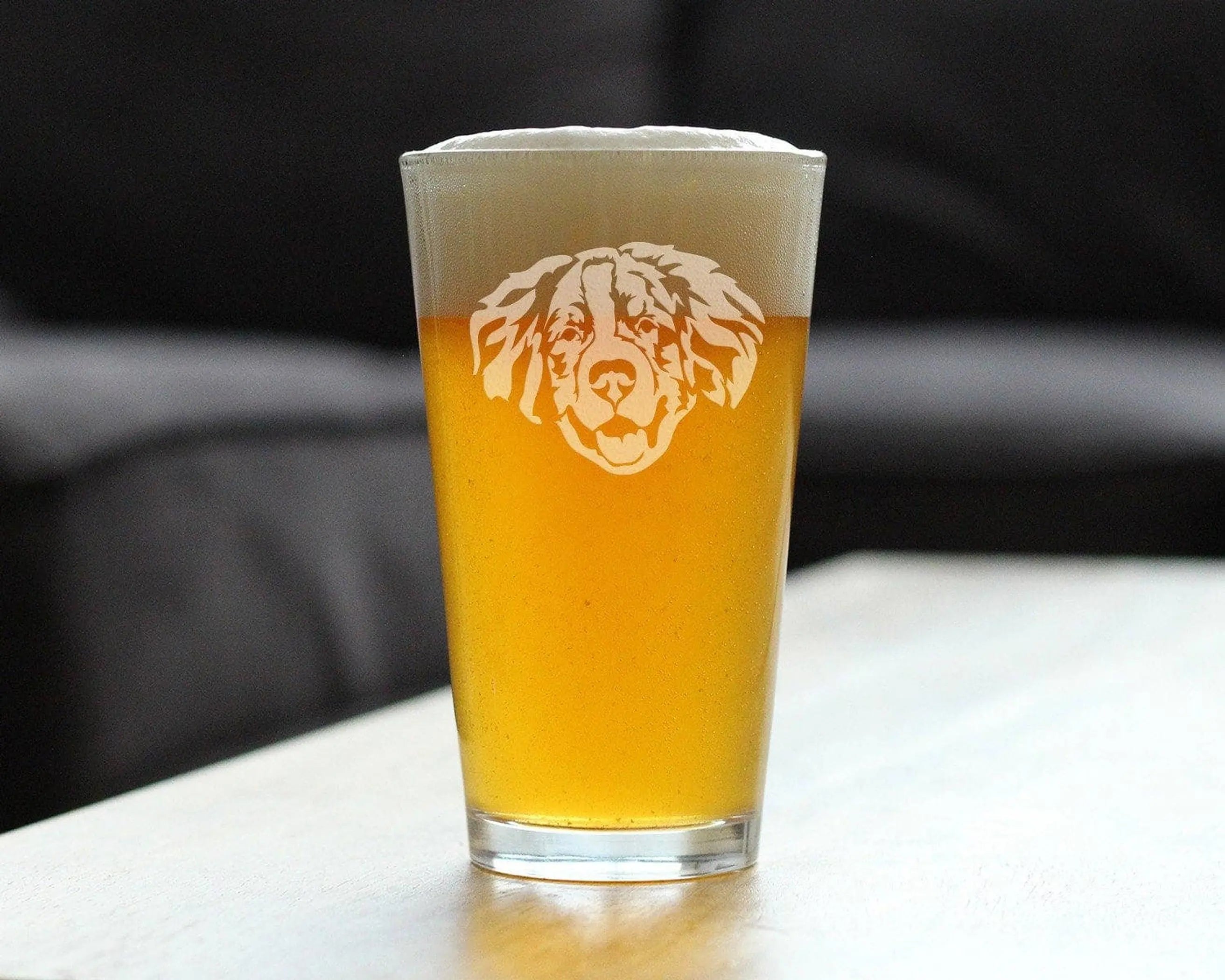 Bernese Mountain Dog Pint Glass for Beer - Dog Gifts Bevvee
