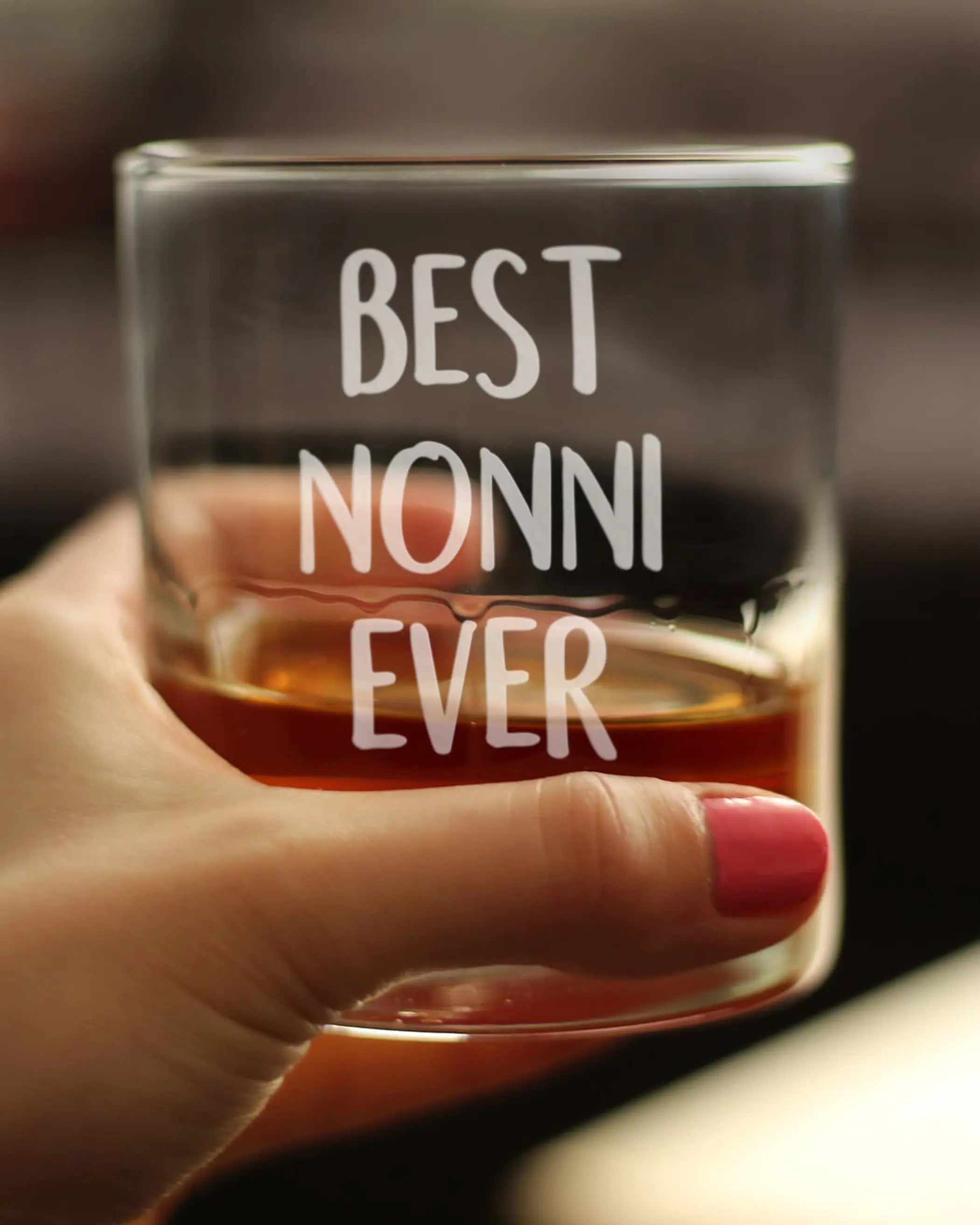 Best Nonni Ever Whiskey Rocks Glass - Mother's Day Gifts Bevvee