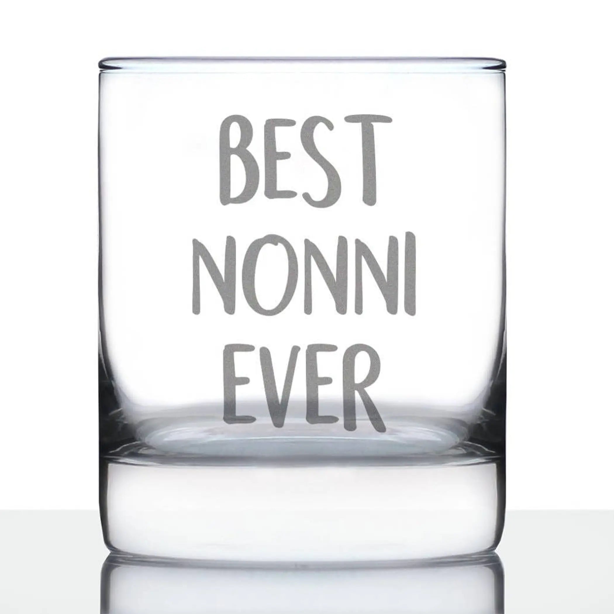 Best Nonni Ever Whiskey Rocks Glass - Mother's Day Gifts Bevvee