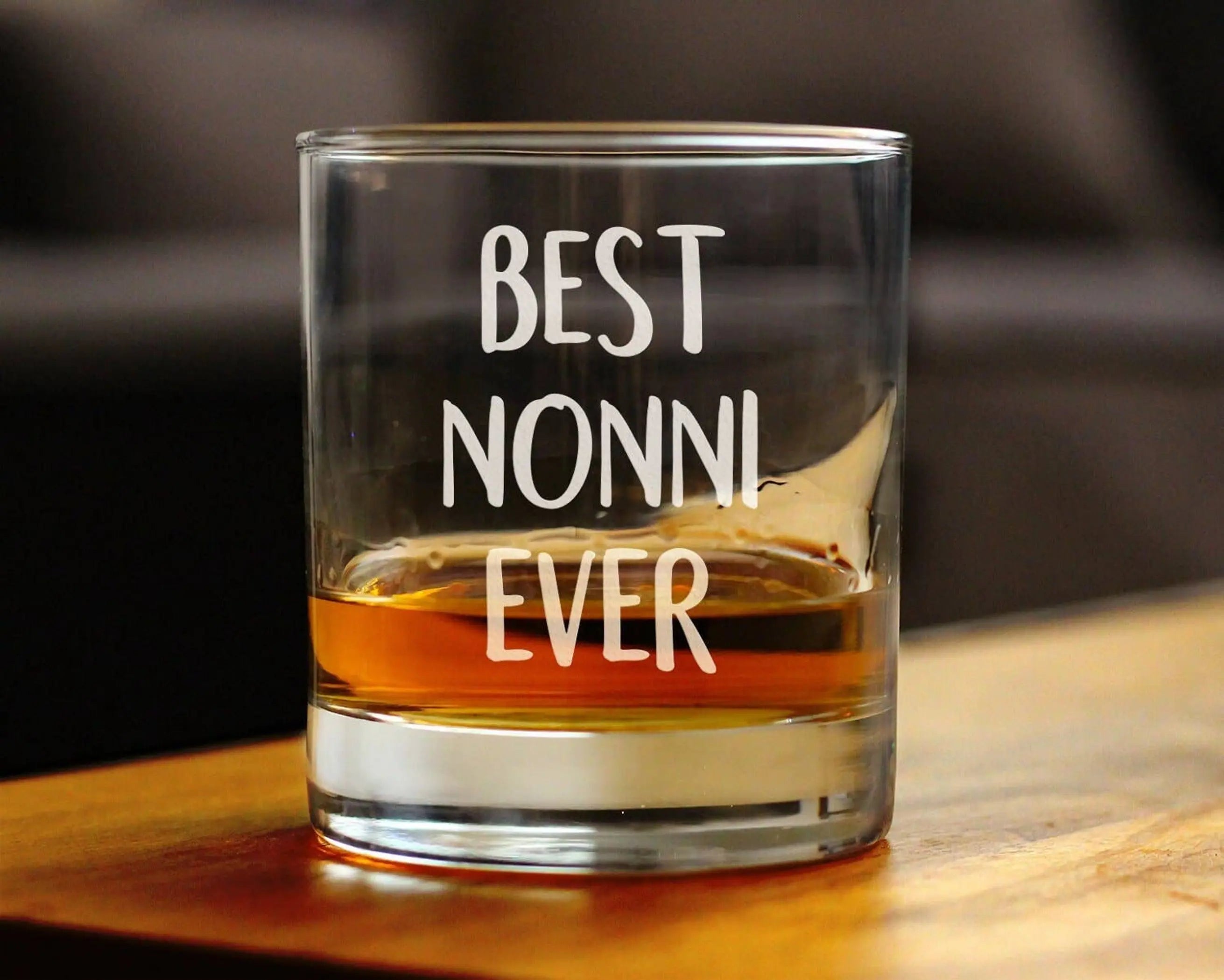 Best Nonni Ever Whiskey Rocks Glass - Mother's Day Gifts Bevvee